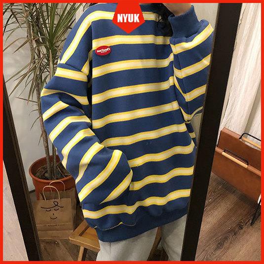 Áo Sweater Nữ Dáng Rộng Vải Lông Cừu Phối Nhung Xinh Xắn Thoải Mái Phong Cách Hàn Quốc | BigBuy360 - bigbuy360.vn