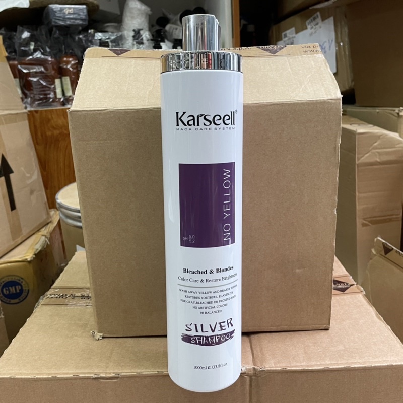Dầu gội tím khử vàng Karseell SILVER No Yellow Shampoo 1000ml