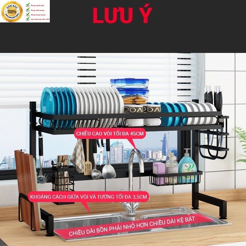 Kệ Chén Bát INOX Đa Năng hàng NHẬP KHẨU siêu tiện lợi dài 85cm-KCDN01 | BigBuy360 - bigbuy360.vn