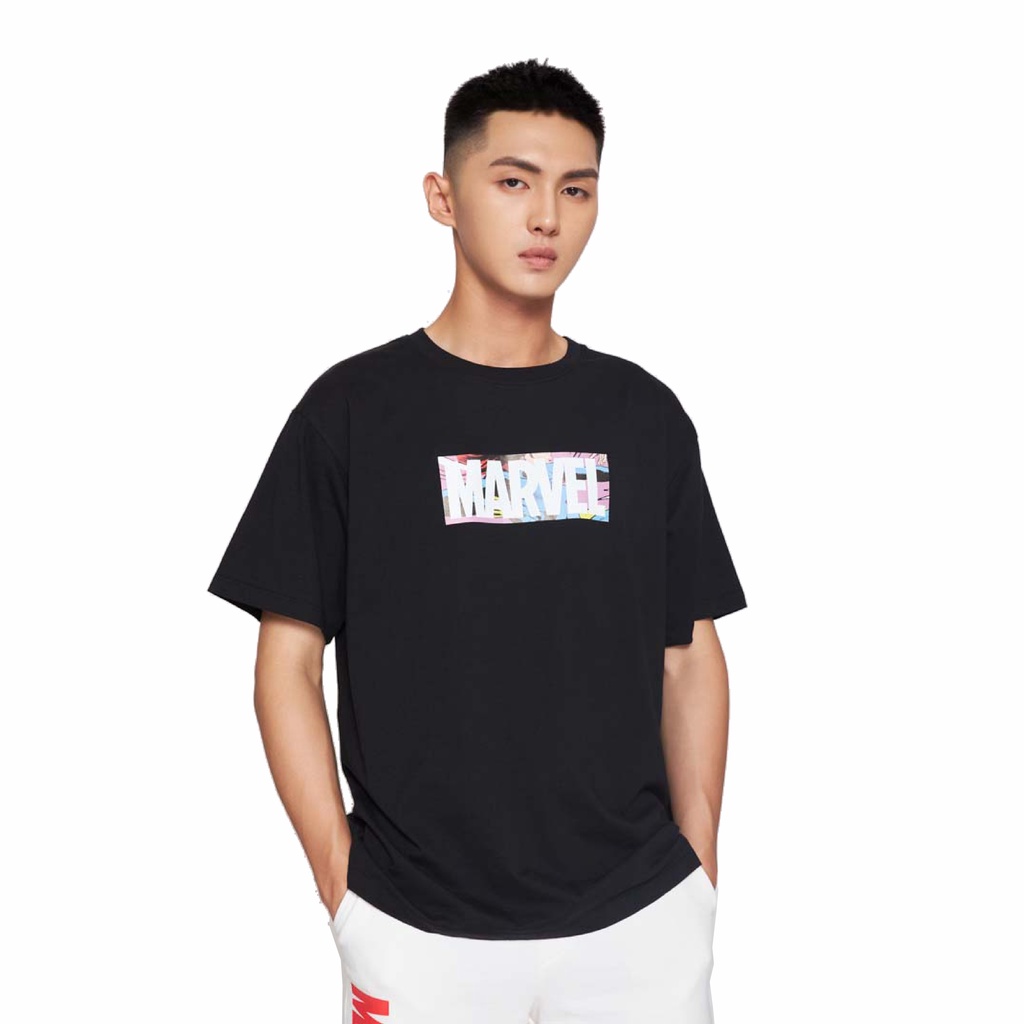 Áo Thun BOO Nam Nữ Unisex Oversize Dáng Rộng 100% Cotton Cao Cấp In Marvel Logo