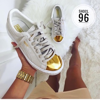 |Hàng order| Ảnh thật | Puma Suede Playform White Gold
