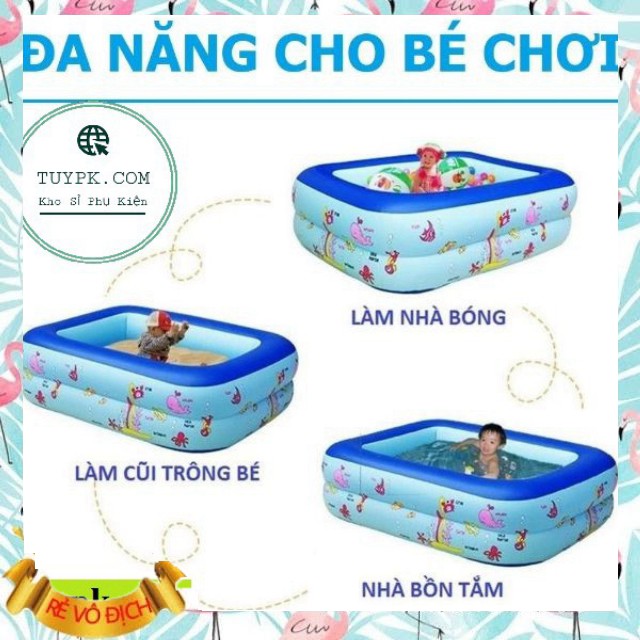 FREESHIP- Bể bơi, Hồ bơi Phao 1m5 DÀY DẶN, ĐÁY CHỐNG TRƯỢT, TẶNG BỘ VÁ PHAO