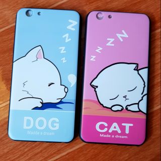 Ốp lưng Oppo F1s (A59) viền dẻo hình 3D DOG CAT dễ thương