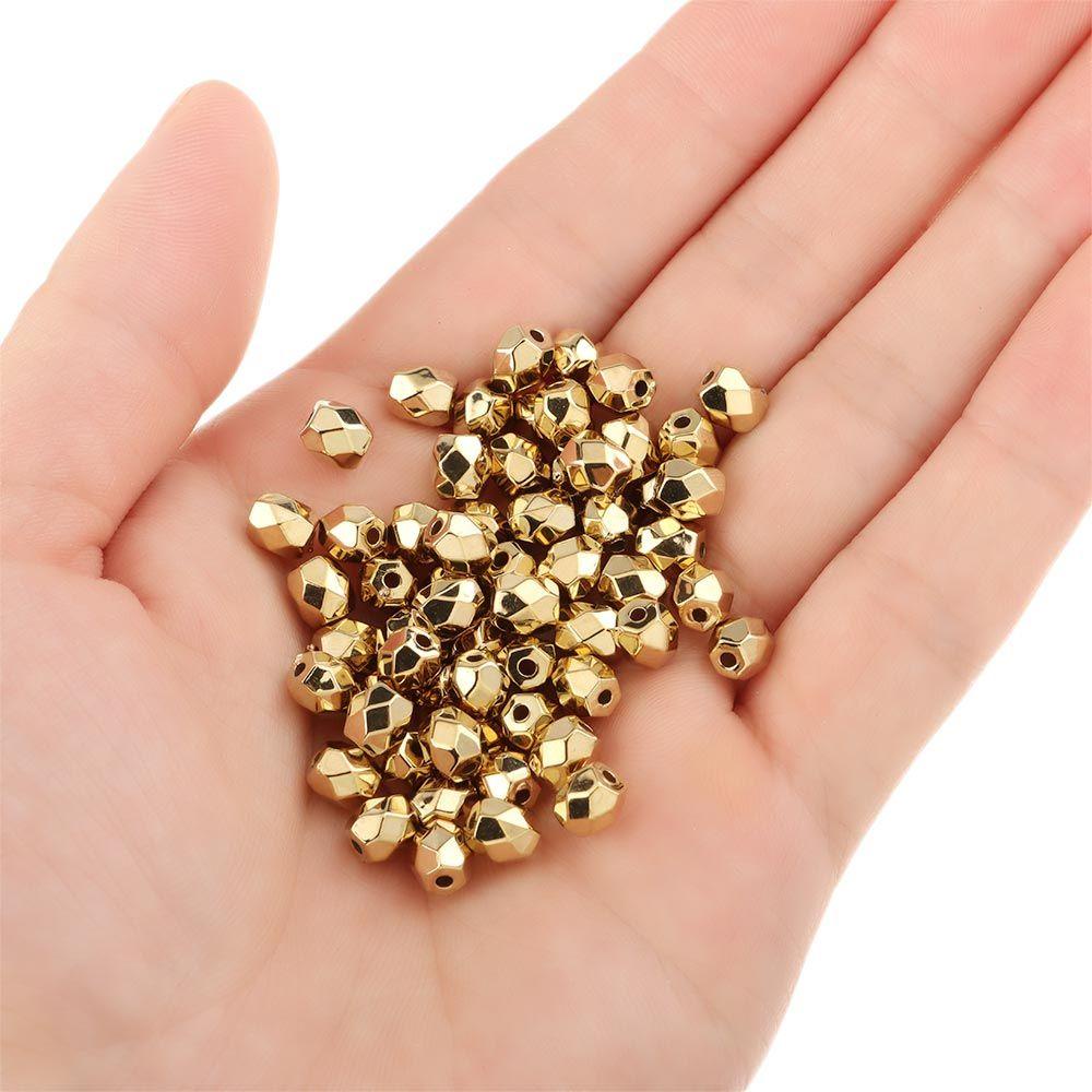 Set 100 Hạt Xỏ Lỗ Hình Ngôi Sao Dùng Để Làm Đồ Trang Sức Thủ Công