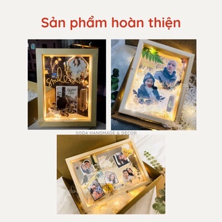 (Ảnh thật kèm Clip) Khung ảnh/Khung gỗ trong suốt
