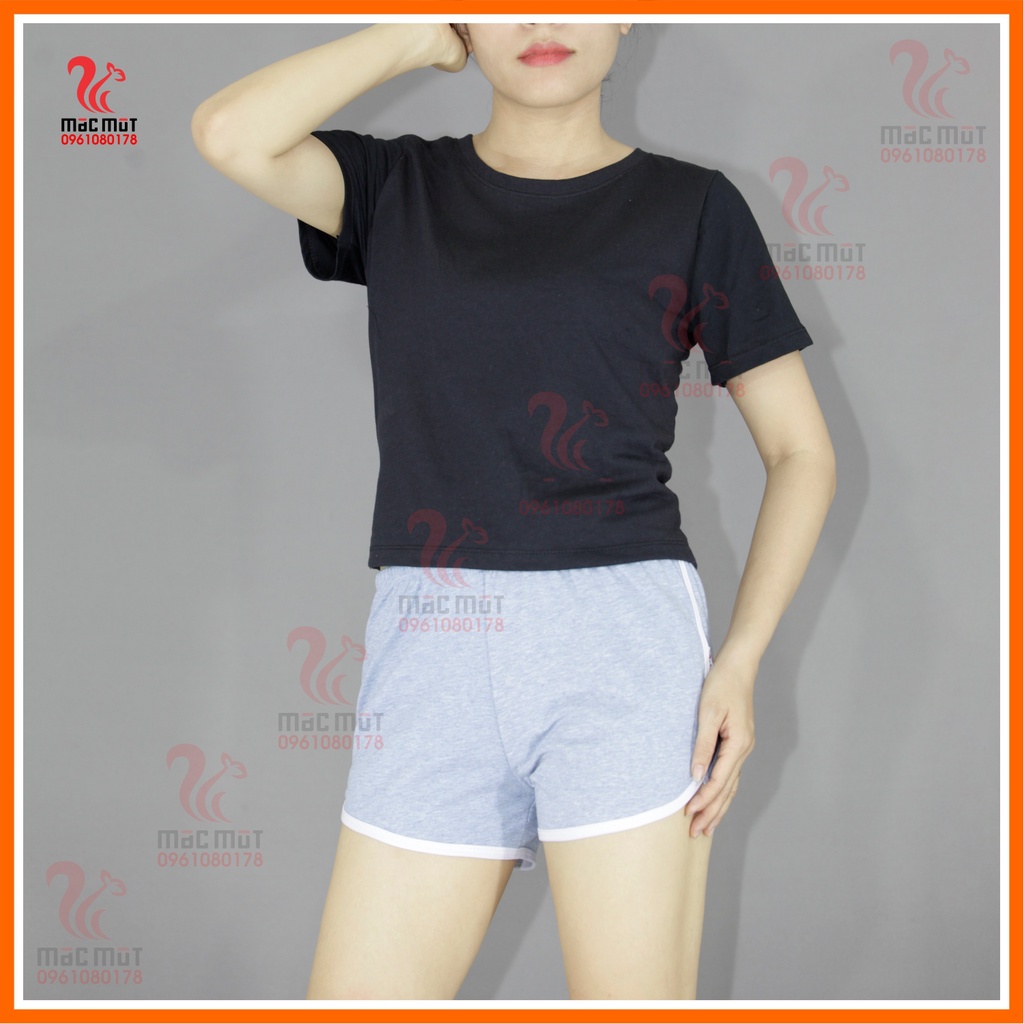 Q010 - Quần thời trang dễ thương phù hợp làm đồ mặc nhà, đồ đi ngủ, đồ tập thể thao. Quần thun ngắn cotton, Macmot