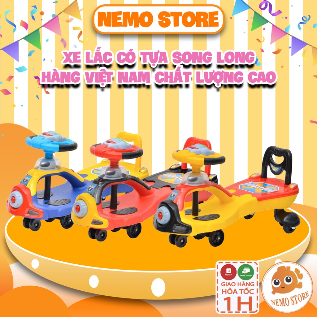Xe Lắc Cho Bé Có Tựa Cỡ Đại Kèm Nhạc Nhựa Song Long 3388 - XL0408
