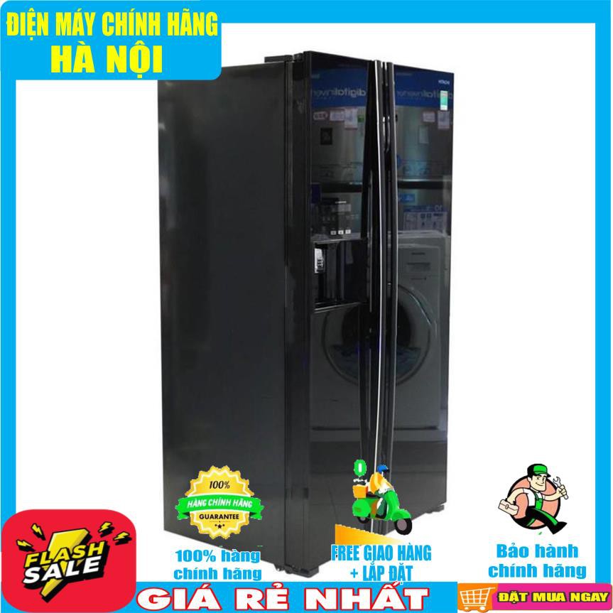 Tủ lạnh Hitachi  side by side 2 cửa màu đen R-FS800GPGV2(GBK)