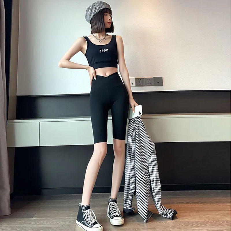 Quần short IELGY lưng cao ôm dáng chuyên dụng tập yoga dành cho nữ