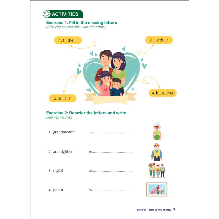 Sách Luyện viết chữ nhớ từ vựng tiếng Anh theo chương trình Sách giáo khoa Lớp 3