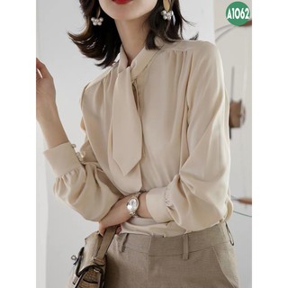 Áo sơ mi công sở thắt nơ - A1062