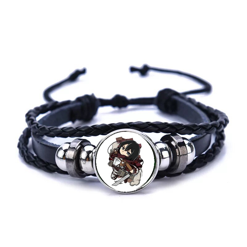 (30) Vòng tay in hình ATTACK ON TITAN Đại Chiến Titan M1 trang sức quà tặng anime chibi