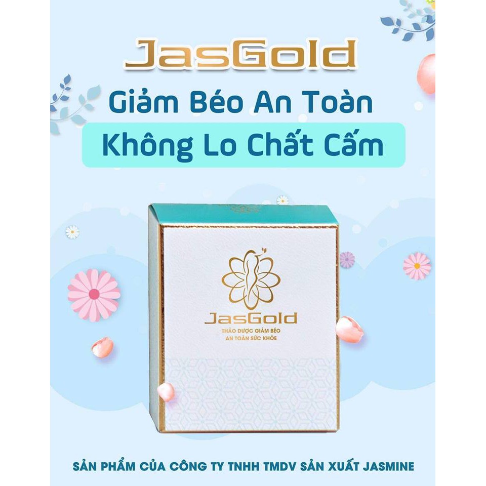 [CHÍNH HÃNG] Thảo Dược Giảm Béo, Bảo vệ sức khoẻ JasGold 18 viên - Trà Giảm cân Jasgold