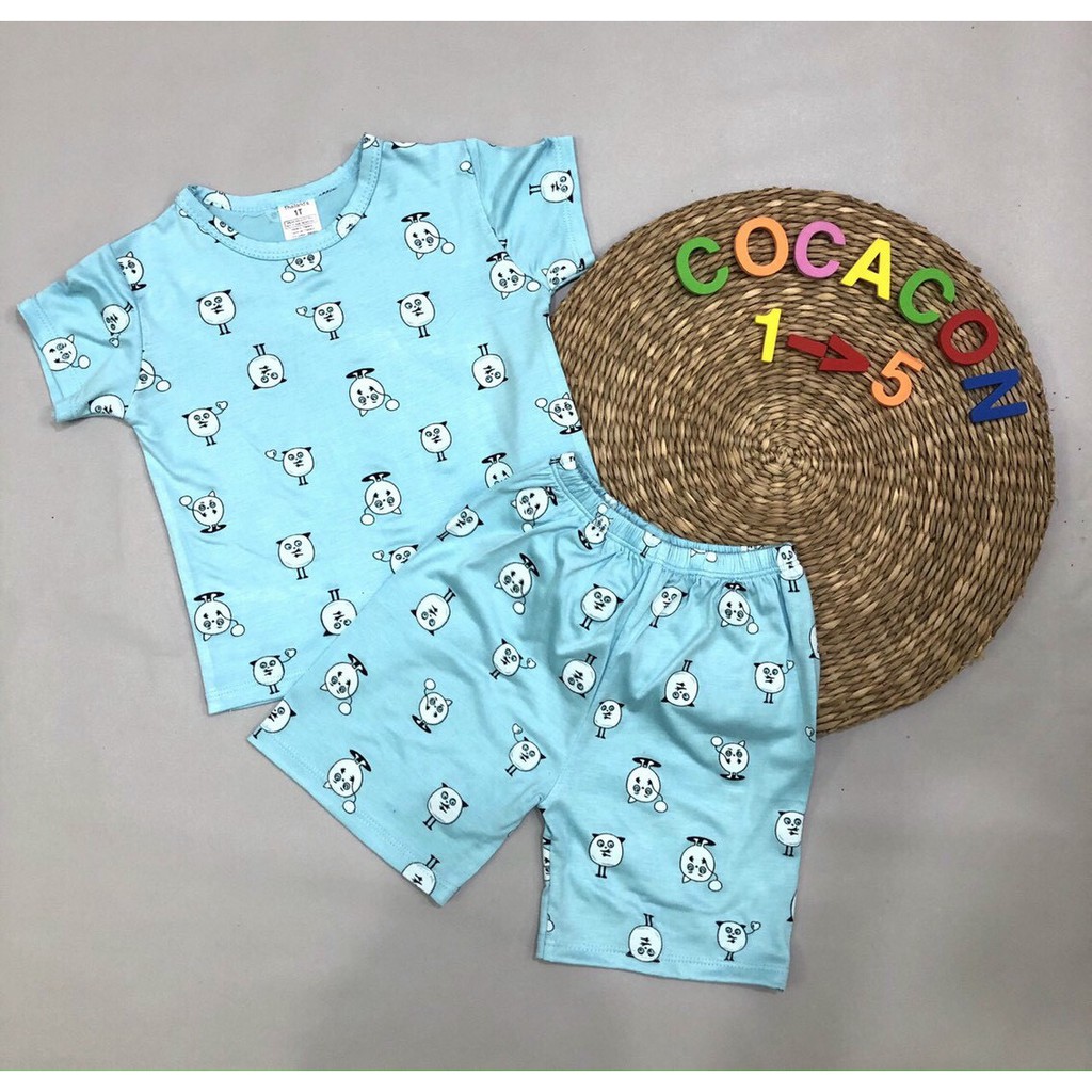 Bộ Ngắn Thun Lạnh Mát Cho Bé Cocacon's Baby In Hình Thú- 1 Bộ