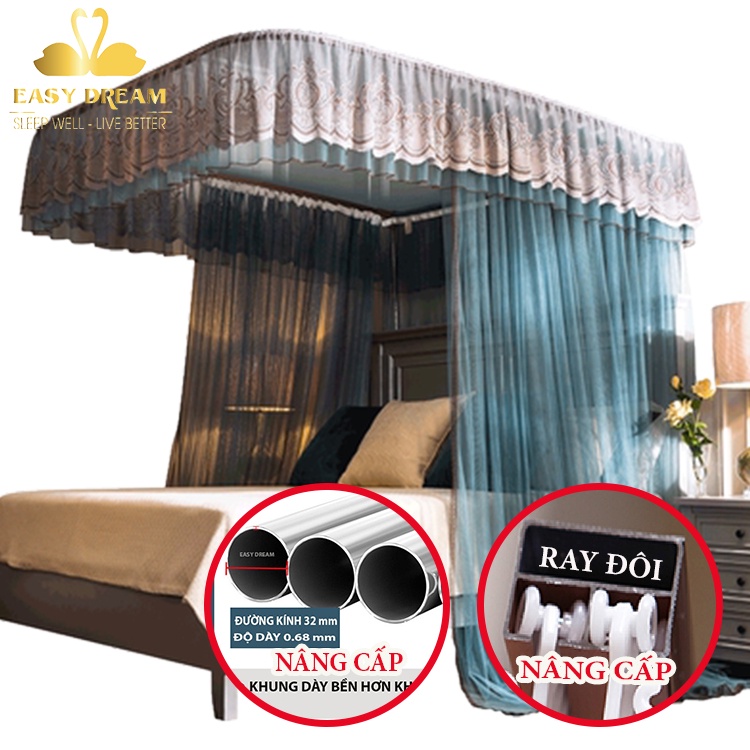 BẢN NÂNG CẤP MỚI NHẤT Màn khung không khoan tường lùa tay  -mùng khung  đẹp