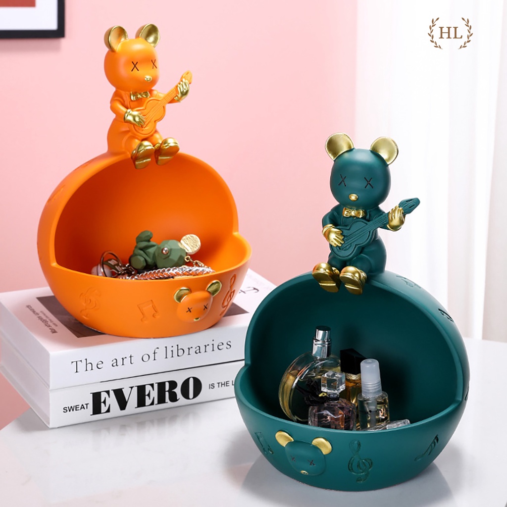 Hũ Đựng Kẹo - Chìa Khóa - Phụ Kiện Decor 2022 | Âu Chuột Decor chất liệu nhựa ABS hoạt tiết vàng kim LV ( Hàng Có Sẵn )