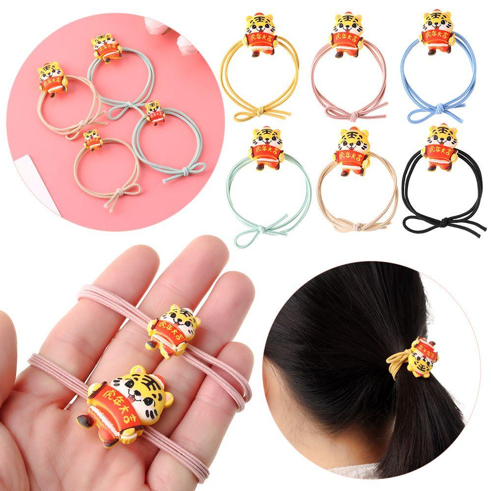 Dây Cột Tóc Co Giãn Hình Con Hổ Ngọt Ngào Cho Nữ