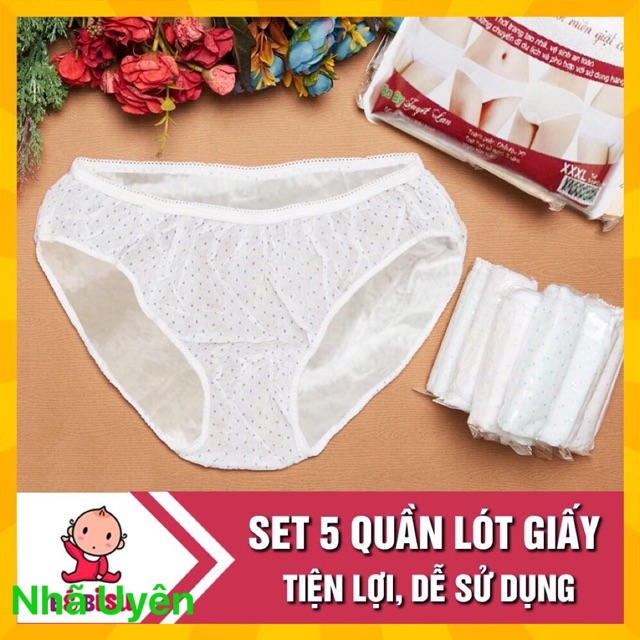 5 chiếc quần lót giấy cao cấp Baby Hiền Trang hàng công ty