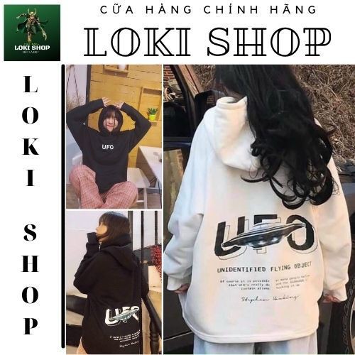 Áo Khoác Hoodie Chất Nỉ Cho nam Cho nữ và Cặp Đôi LOKI SHOP Có 2 Màu,Form rộng Unisex Đĩa Bay có dây kéo Ulzzang