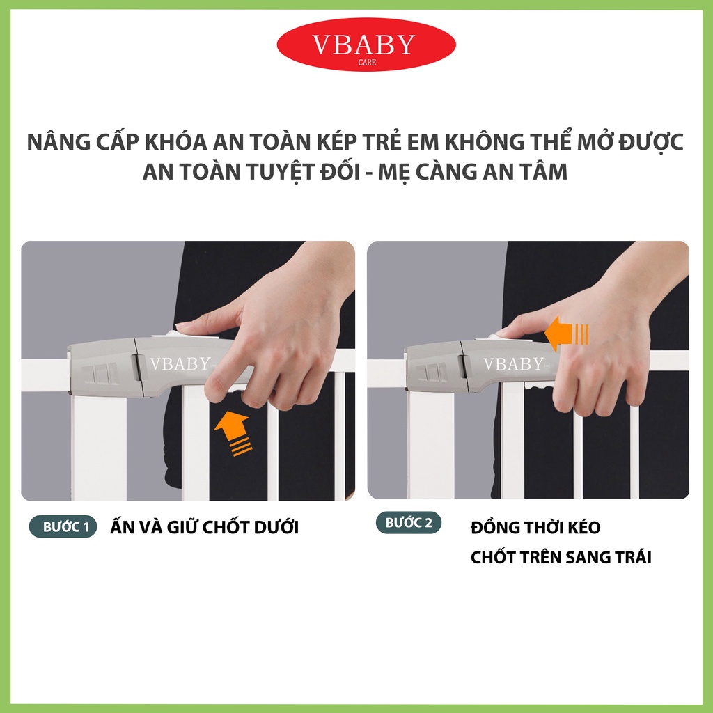 Thanh Chắn Cửa Chắn Cầu Thang VBABY bản LUXURY NT02 - Đạt chuẩn Châu Âu