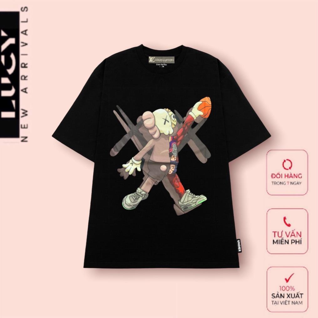 SALE Áo thun Unisex Kaws Bóng Rổ Tee, In 3D, phông nam nữ tay lỡ oversize form rộng