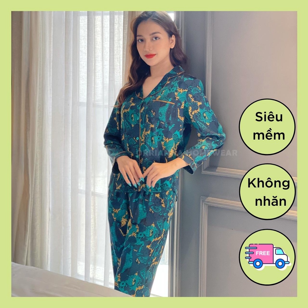 mã DT12 đồ bộ lụa chất lụa latin siêu mềm không nhăn dưới 65kg