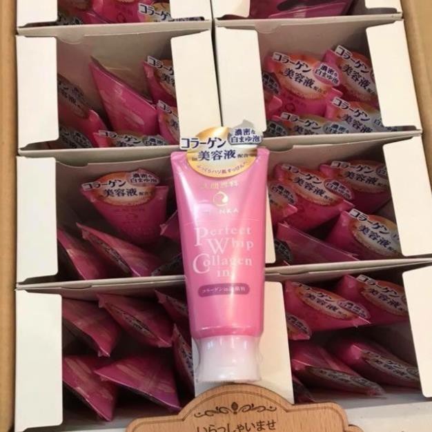 Sữa rửa mặt Perfect whip collagen in Senka phiên bản Sakura màu hồng Cực Tốt