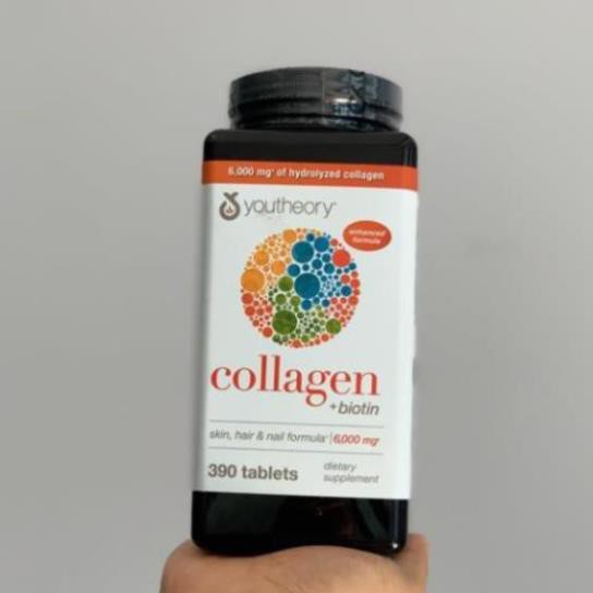 Viên Uống  Collagen Youtheory Viên Uống Đẹp Da - Chống Lão Hóa Collagen Youtheory Type 1 2 3  390 Của Mỹ (Mẫu Mới )