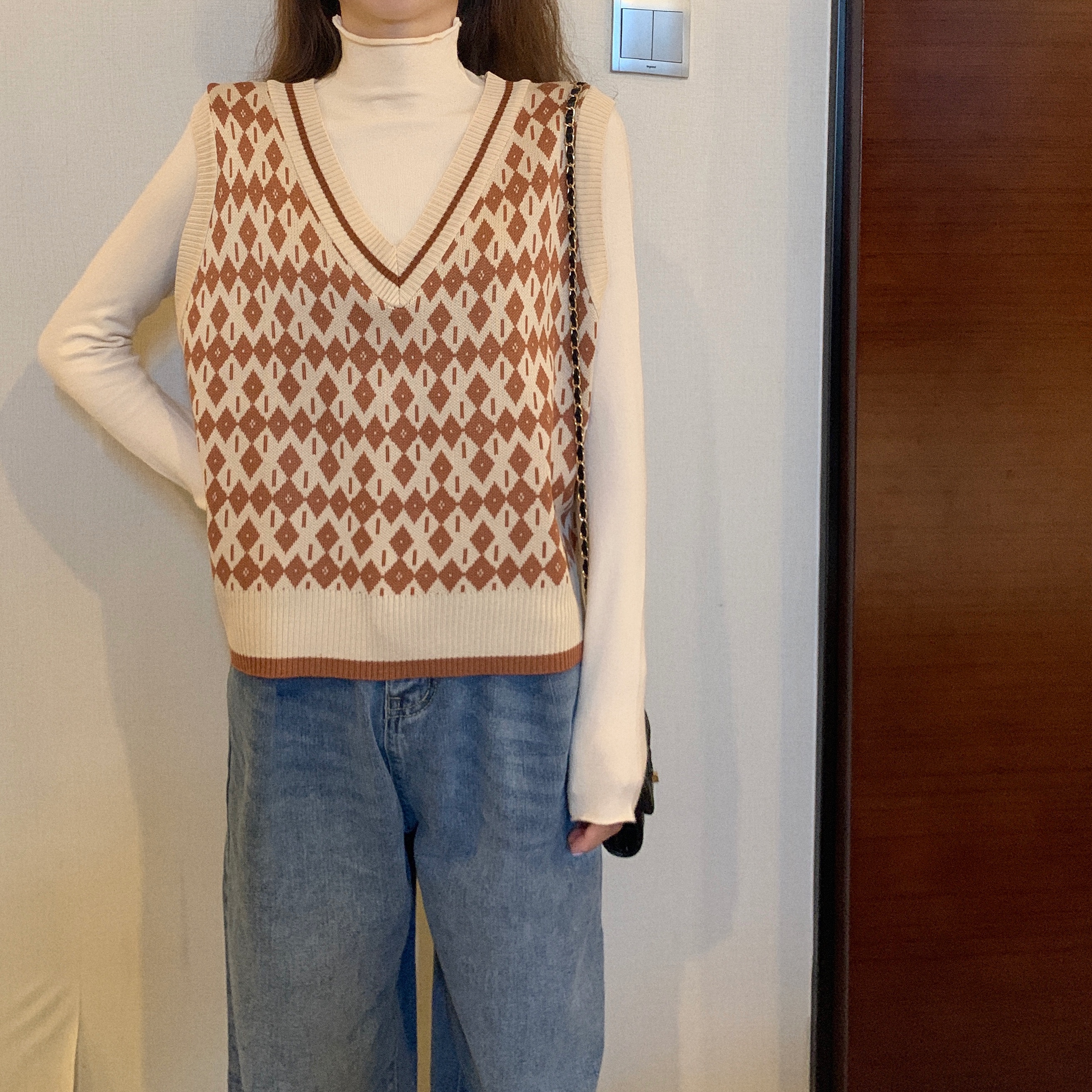 Áo Len Nữ Không Tay Cổ Chữ V Dáng Rộng Phong Cách Hàn Quốc | BigBuy360 - bigbuy360.vn