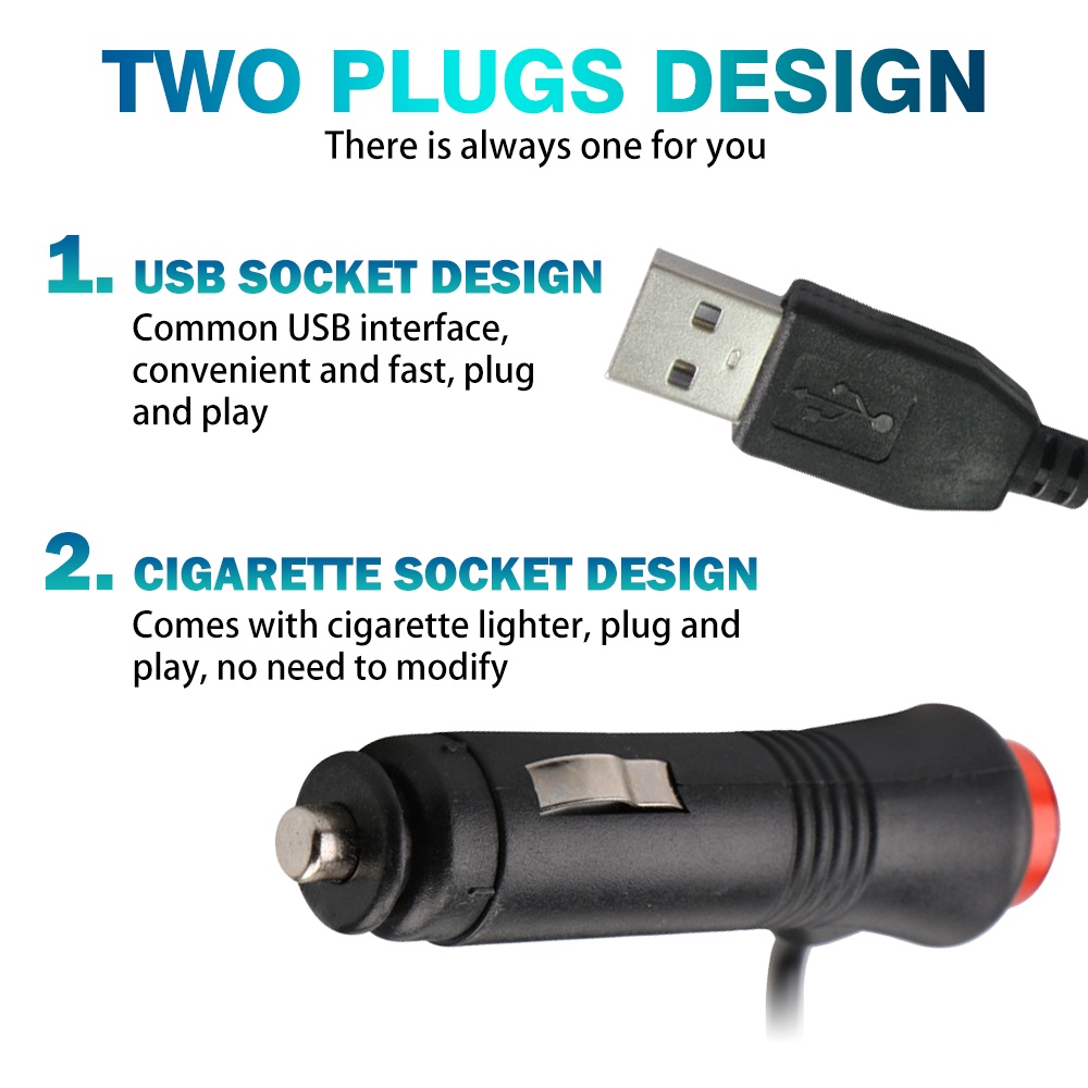 UNI-SHINE 4PCS 12 LEDs Car Interior Decorative Lighting USB RGB LED Light Strip ( Foot Lamp / Door Side / Car Interior )