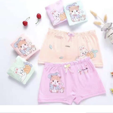 Set 4 Quần chip đùi bé gái - Quần chip đùi bé gái hàng loại 1 cao cấp Vải Cotton siêu mát, dễ thương