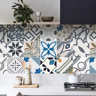 Sẵn Set Decal gạch bông mùa yêu bóc dán trang trí tường loại 1