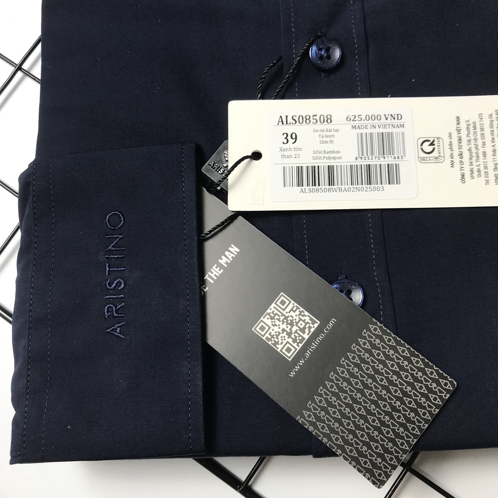 (MAIHSM25K) Áo sơ mi nam  dài tay  from slim  sợi tre kháng khuẩn ARISTINO ALS08508