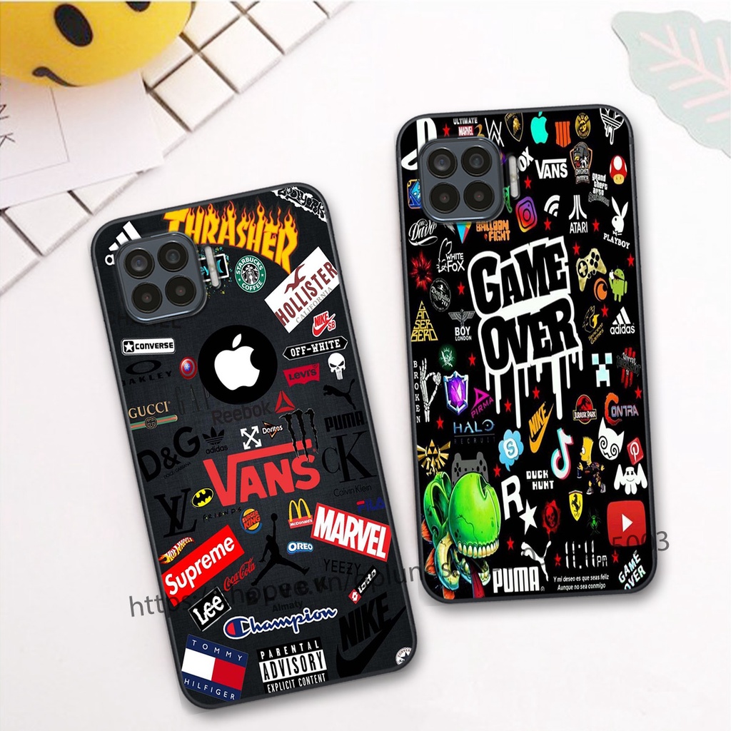 Ốp lưng oppo A73 / A93 in hình thương hiệu thời trang đa sắc cá tính.