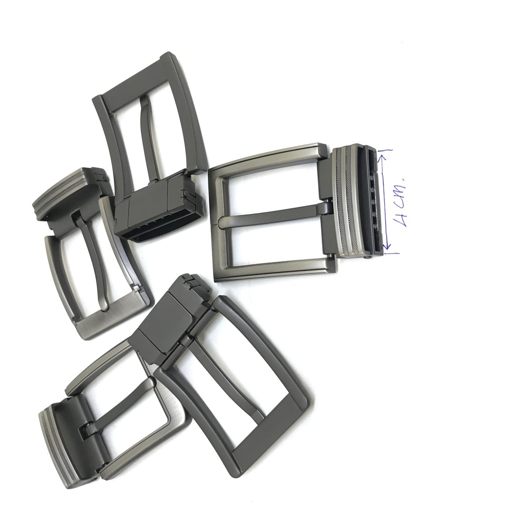Mặt khóa - đầu khóa thắt lưng nam kim kẹp bảng 4cm màu chì_họa tiết ngẫu nhiên