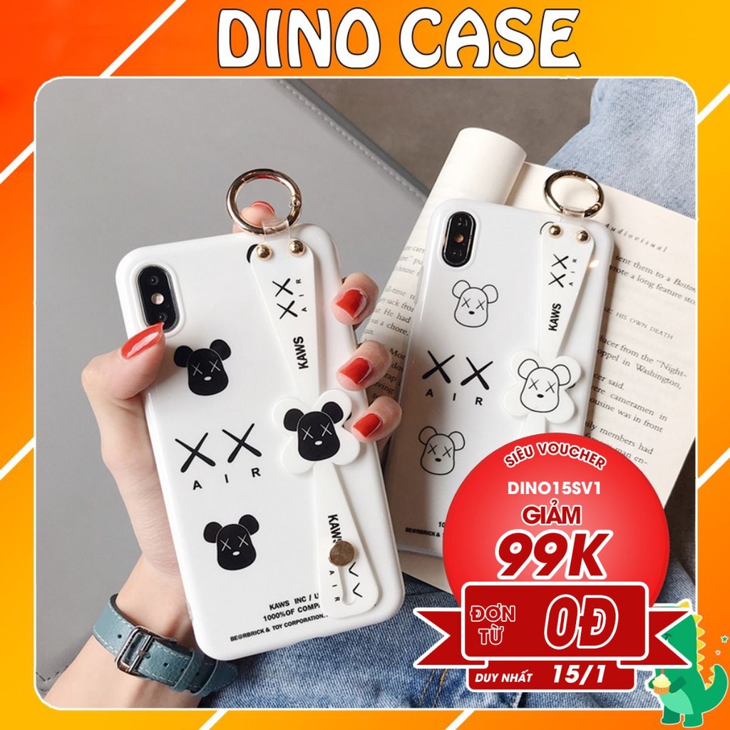 Ốp lưng iphone Iring Dẻo Có Móc Tay Kiêm Giá Đỡ Điện Thoại KAWS - 6/6plus/6s/6splus/7plus/8plus/x/xs/xsmax/11/11promax