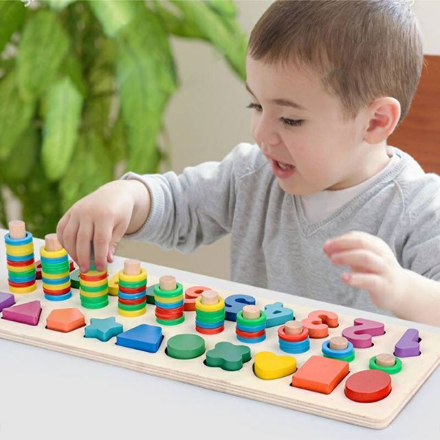 Bộ cọc tính học số và hình theo phương pháp Montessori