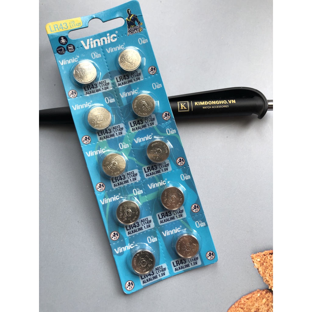 1 Viên pin AG12 LR43 386 G12A VINNIC pin đồng hồ