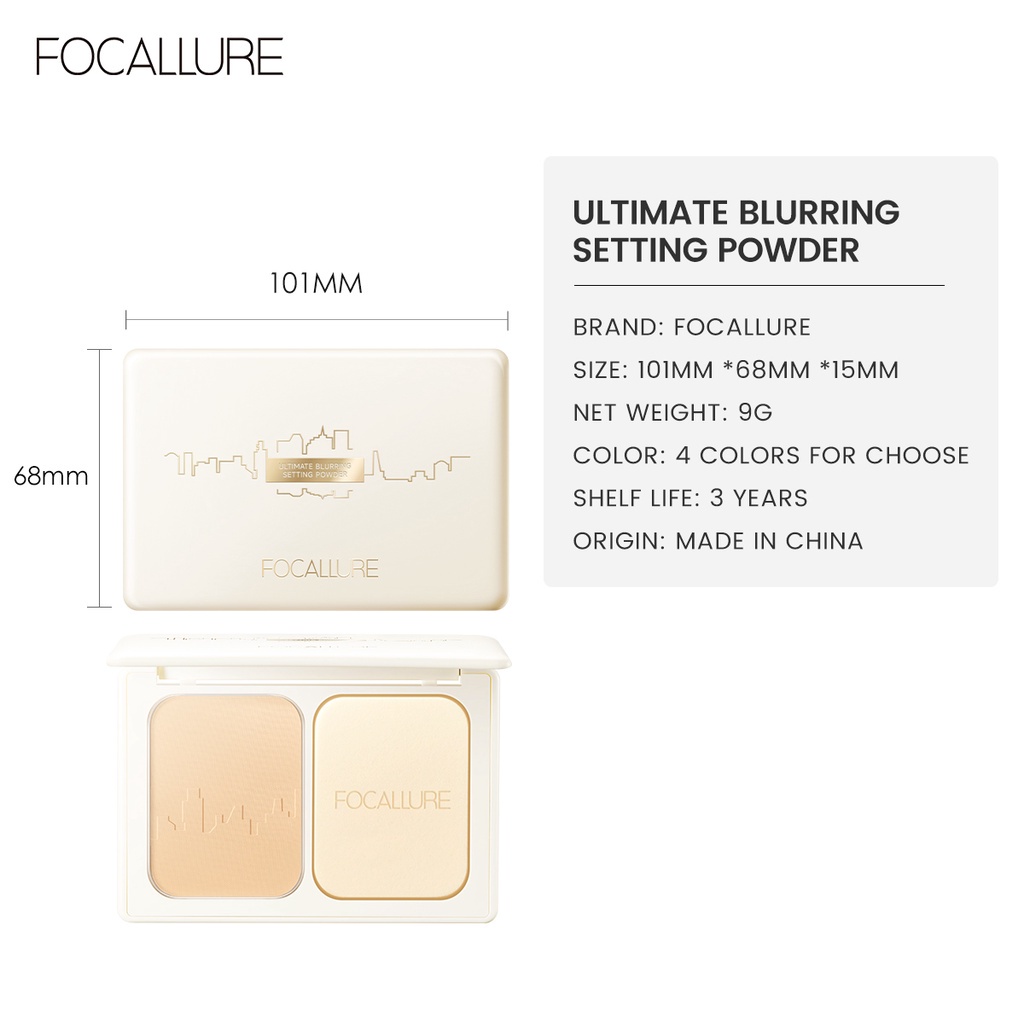 Focallure #Phấn Nén Kiểm Soát Dầu Kháng Nước Lâu Trôi Có Thể Sử Dụng Ướt Và Khô Hiện Đại