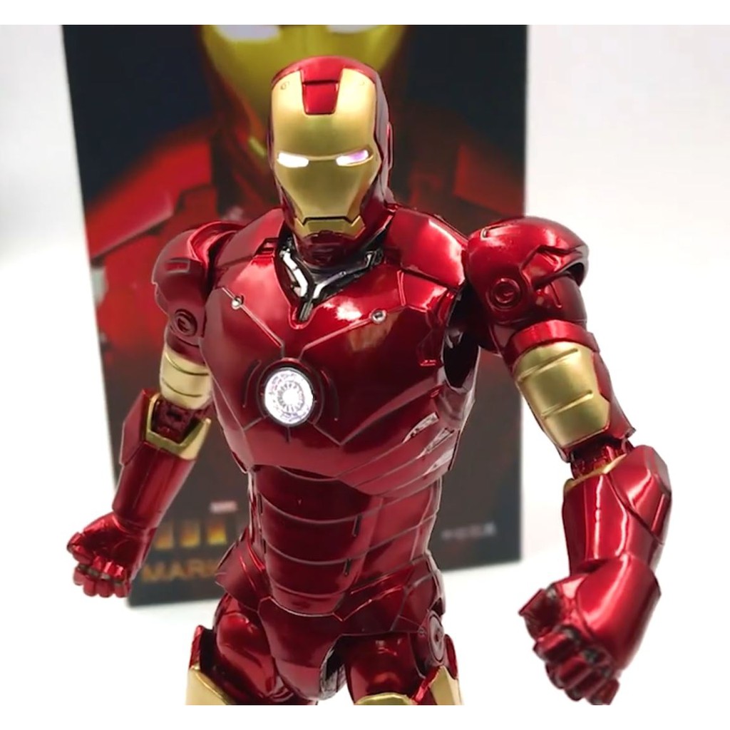Mô hình ZD Toys Iron Man Mark II, Mark III Scale 1/10 (phiên bản có đèn led)
