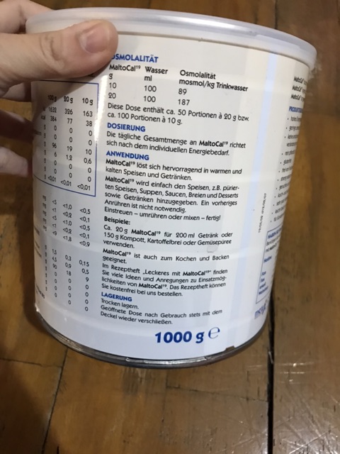 Sữa Bột tăng cân Maltocal 19 của Đức 1000g