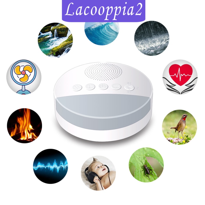 [LACOOPPIA2]White Noise Sound Machine Sleep Therapy Plays Soothing Sounds+ Timers