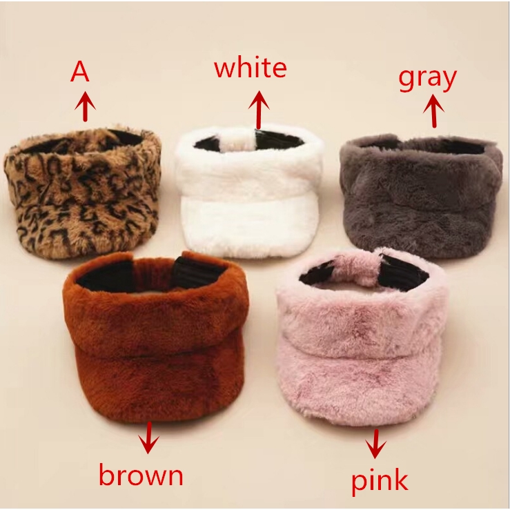 Fashionable autumn and winter fashion leopard top fur hat for women