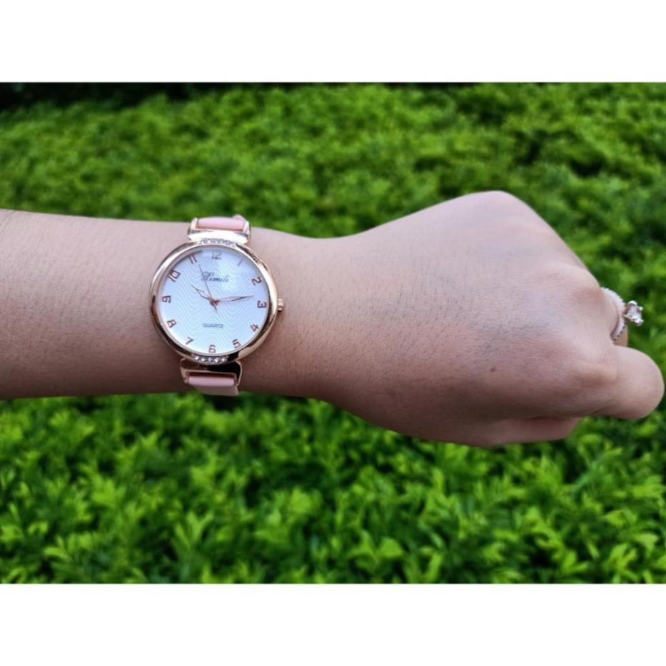 Đồng Hồ Nữ Ximili Dây Da Cao Cấp Màu Hồng, Đính Đá Trẻ Trung Năng Động XM1 [SALE GIÁ SỐC] | BigBuy360 - bigbuy360.vn
