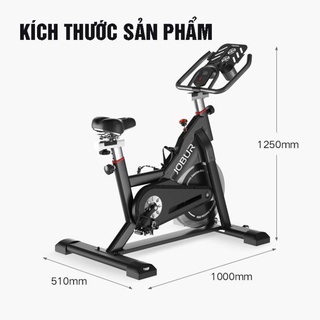[ CHÍNH HÃNG] Xe đạp tập thể dục tại nhà JOBUR - Xe đạp thể thao trong nhà Khung thép chắc chắn màn hình điện tử