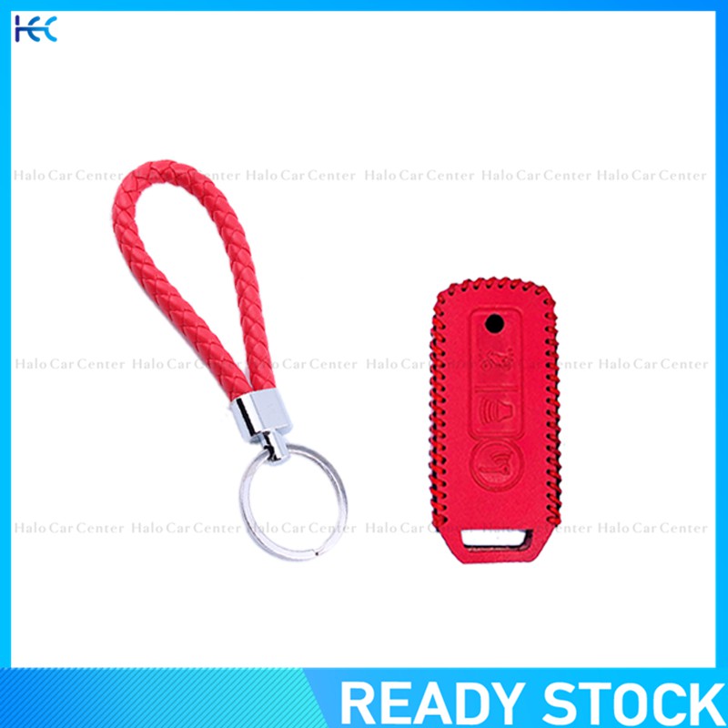 【Ready Stock】100% Genuine Leather Key Cover For Honda Pcx Sh 125 150 Motorcycle Scooter Remote-3 Buttons-keychain