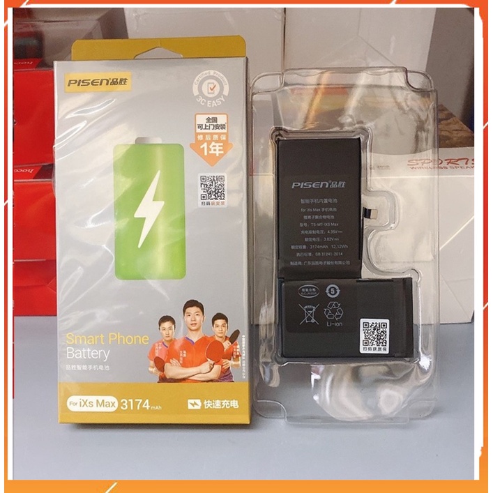 PIN PISEN IPHONE DUNG LƯỢNG CHUẨN 6G /6S /6P /6S PLUS/ 7/ 7 PLUS / 8 /8pl/X/Xs/Xr/Xsmax + Bộ Vít tháo lắp
