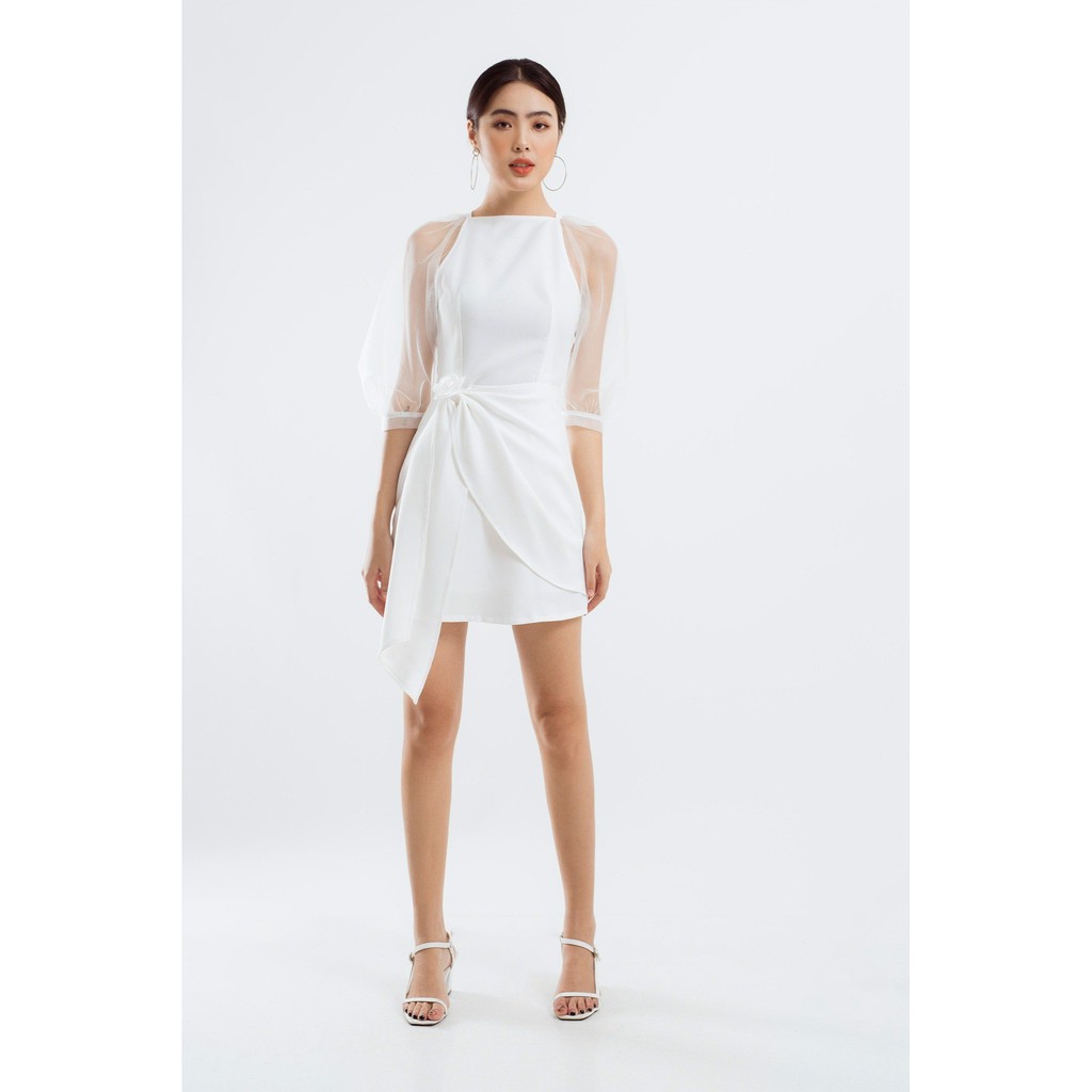 ĐẦM VẮT TÀ TAY LỬNG PHỐI LƯỚI - D1231 | BigBuy360 - bigbuy360.vn