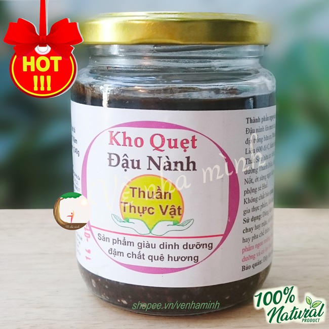 KHO QUẸT ĐẬU NÀNH THUẦN CHAY HỮU CƠ TỰ NHIÊN - Thực phẩm dưỡng sinh hữu cơ nguyên chất