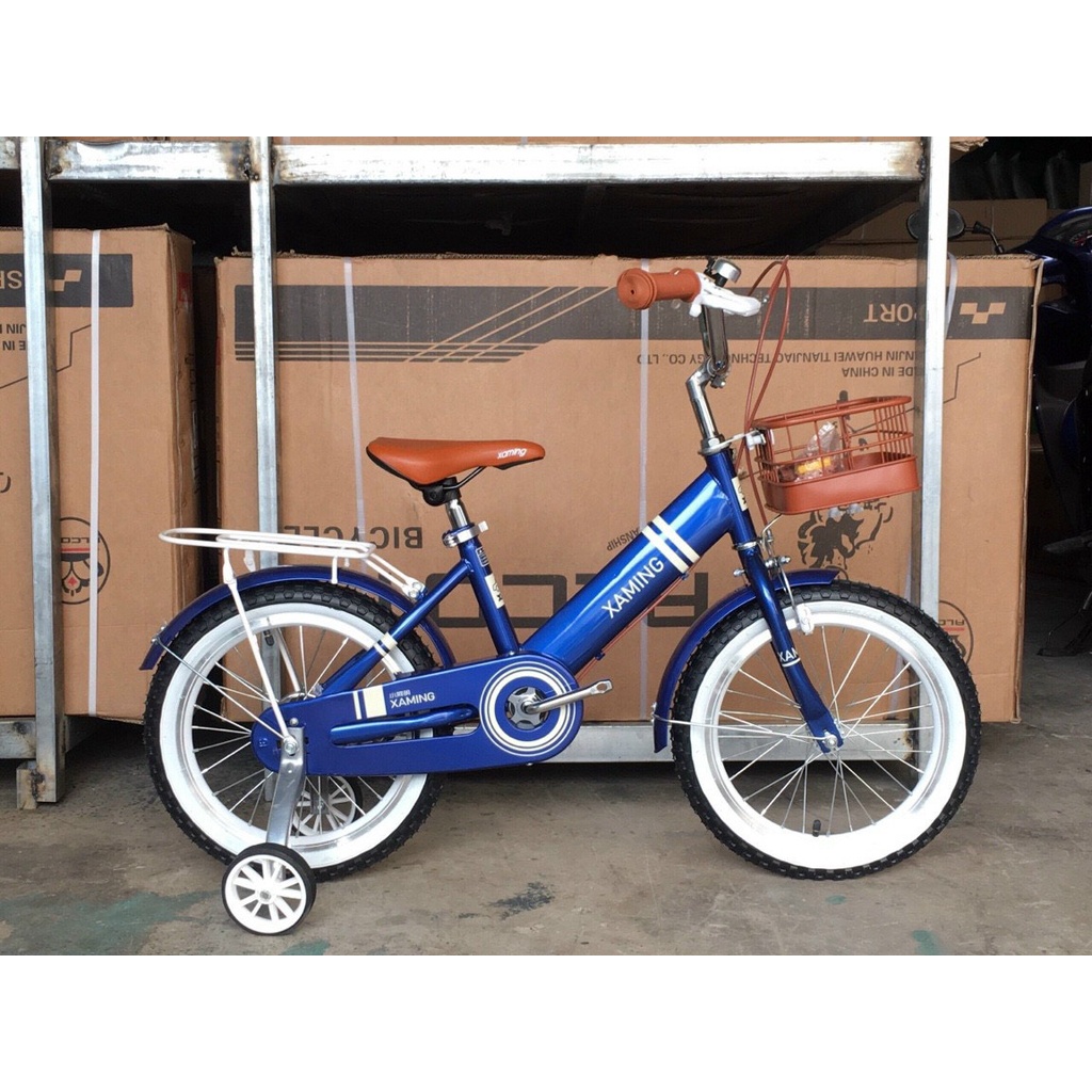 Xe Đạp Trẻ Em Xaming 12 , 14 , 16 , 18 , 20 Inches C5 Khung Đơn To Có Gác Ba Ga ( Hàng gửi nguyên hộp )